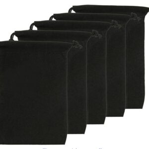 Pochette à bijoux en velours noir avec cordon de serrage