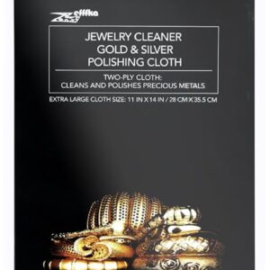 Kit de nettoyage pour bijoux – chiffon microfibre + solution anti-ternissure